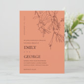 ORANGE RUST LINIE ZEICHNEND FLUSSFLÄCHENSCHUTZEINL DANKESKARTE (Stehend Vorderseite)