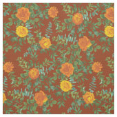 Orange Rust Rose Blumenkohl Blume Stoff (Muster)