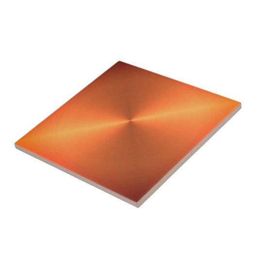 Orange Rust Shine Fliese (Seite)