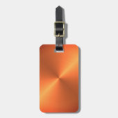 Orange Rust Shine Gepäckanhänger (Vorderseite vertikal)