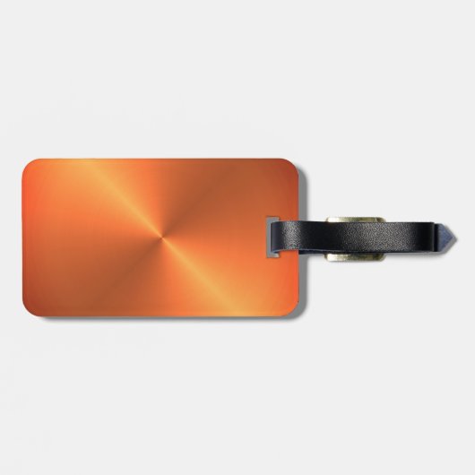 Orange Rust Shine Gepäckanhänger (Rückseite horizontal)