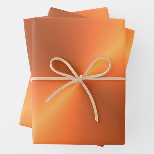 Orange Rust Shine Geschenkpapier Set (Beispiel)