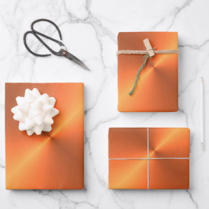 Orange Rust Shine Geschenkpapier Set