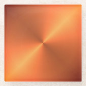 Orange Rust Shine Glasuntersetzer (Vorderseite)