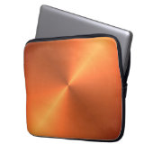 Orange Rust Shine Laptopschutzhülle (Vorderseite Links)