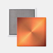 Orange Rust Shine Magnet (Vorderseite/Rückseite)