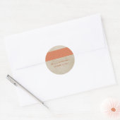 Orange Rustic Damask Wedger Stickers (Umschlag)