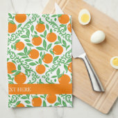 Orange Rustic Farmhouse French Country  Geschirrtuch (Viertel Falte)