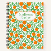 Orange Rustic Farmhouse French Country Recipe Notizblock (Vorderseite)