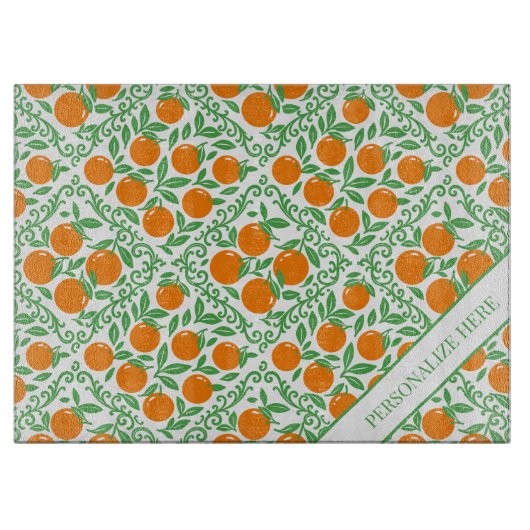 Orange Rustic Farmhouse French Country  Schneidebrett (Vorderseite)