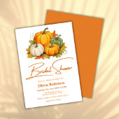 Orange Rustic Pumpkin Fall in Liebe Brautparty Einladung