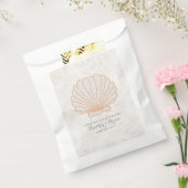 Orange Rustic Seashell Wedding Geschenktütchen (Versiegelt)