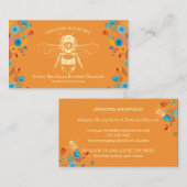 Orange Rustic Style Honey Bee Apiary farm Visitenkarte (Vorne/Hinten)