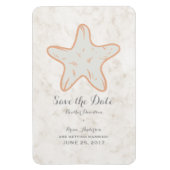 Orange Rusticus Starfish Save the Date Magnet (Vertikal)