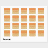 Orange Rustikale, Zickzack Save the Date Stickers (Blatt)