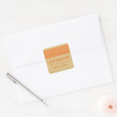 Orange Rustikale, Zickzack Save the Date Stickers (Umschlag)
