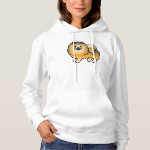 Orange Sable Spitz Niedlich Cartoon Dog Hoodie