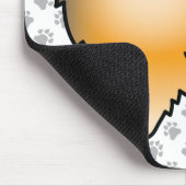 Orange Sable Spitz Niedlich Cartoon Dog & Paws Mousepad (Ecke)