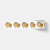 Orange Sable Spitz Niedlich Cartoon Dog Satinband (Vorderseite)