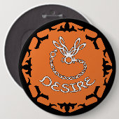 Orange Sacral Chakra "Desire" Dragonfly Button (Vorne & Hinten)