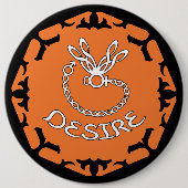Orange Sacral Chakra "Desire" Dragonfly Button (Vorderseite)