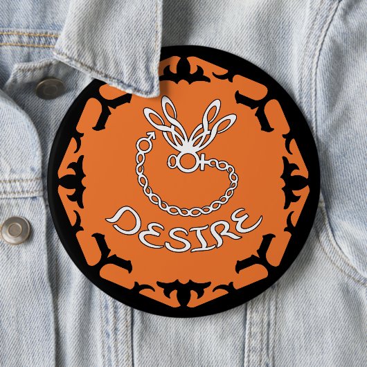 Orange Sacral Chakra "Desire" Dragonfly Button (Beispiel)