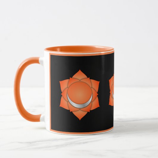 Orange Sacral Chakra Symbol - Verstand und Heilung Tasse (Links)