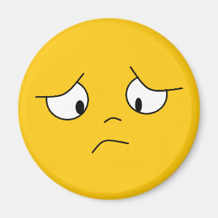 Orange Sad Face Magnet