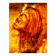 Orange Sadness Aquarellmalerei