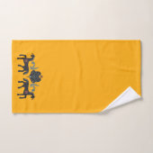 Orange Saffron und skandinavisches Muster Badhandtuch Set (Handtuch)