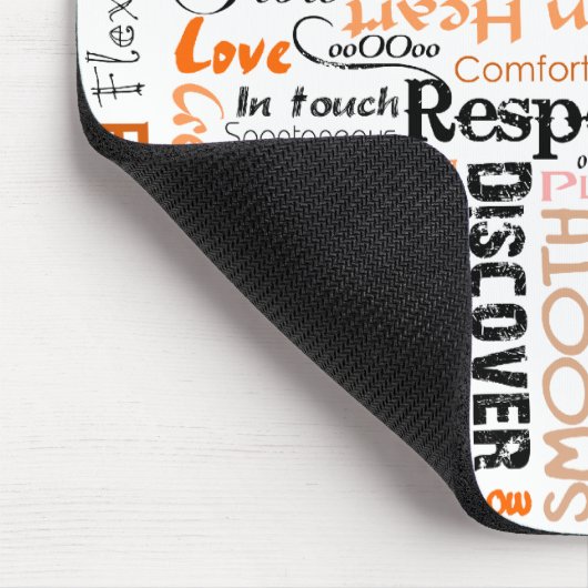 Orange sakrale Chakra Positiv-Bestätigungen Mousepad (Ecke)