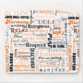 Orange sakrale Chakra Positiv-Bestätigungen Mousepad (Vorne)