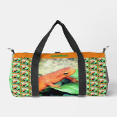 Orange Salamander Personalisiert Duffle Bag (Vorderseite)
