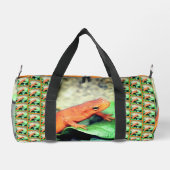 Orange Salamander Personalisiert Duffle Bag (Rückseite)
