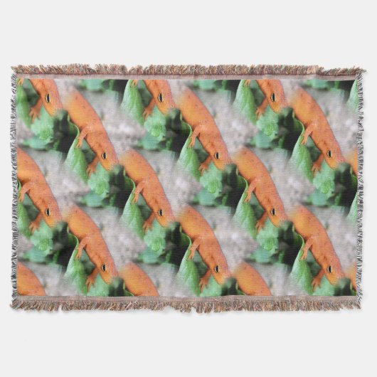 Orange Salamander Red Eft Nature Art Pattern Decke (Vorderseite)
