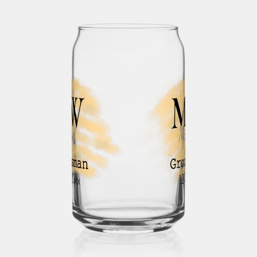 Orange Salbei grüner Trauzeuge wird das Datum des Dosenglas (Links)