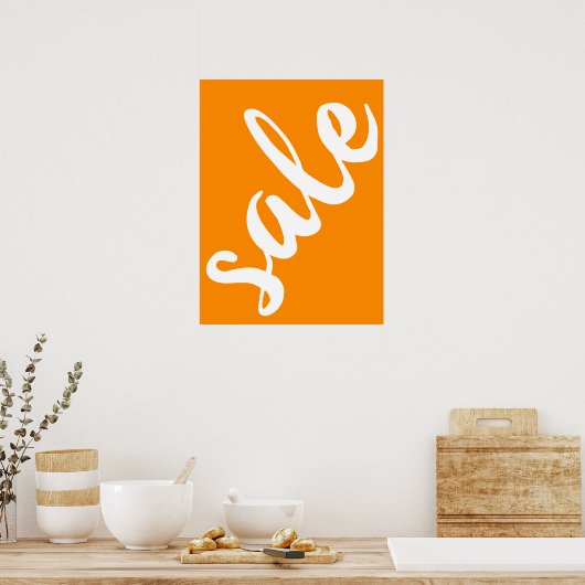 Orange Sale, 18x24 Spring Summer Season Sale Poster (Küche)