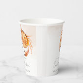 Orange Sand Coastal Crab Nautisches Brautparty Pappbecher (Rechts)