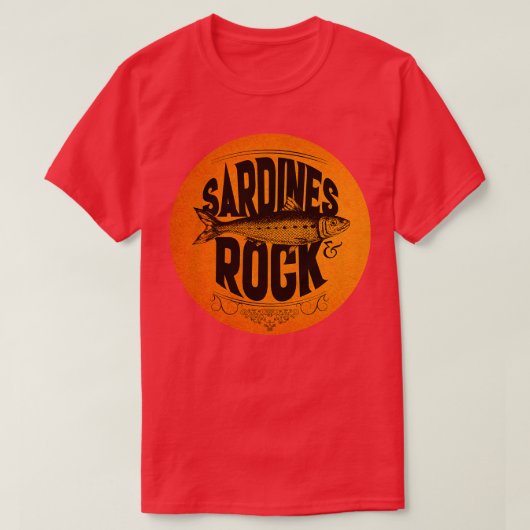 Orange Sardines Rock T-Shirt (Design vorne)