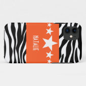 Orange Sassy Star Zebra BT iPhone 5 Fall Case-Mate iPhone Hülle (Rückseite (Horizontal))