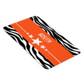 Orange Sassy Star Zebra Premium Magnet (Rechte Seite)
