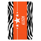 Orange Sassy Star Zebra Premium Magnet (Vertikal)