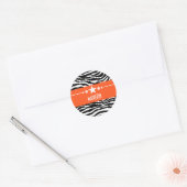 Orange Sassy Star Zebra Stickers (Umschlag)