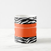 Orange Sassy Star Zebra Tasse (Mittel)