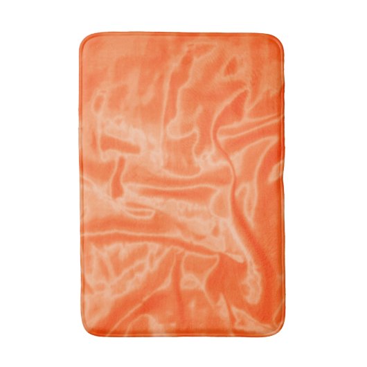 Orange Satin - Mittel Bath Mat Badematte (Vorderseite Vertikal)