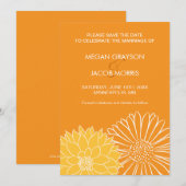 Orange Save the Date Einladung (Vorne/Hinten)