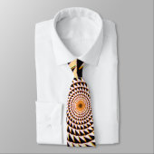 Orange Sawzahnspirale: Custom Necktie Krawatte (Gebunden)