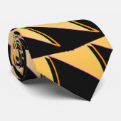 Orange Sawzahnspirale: Custom Necktie Krawatte (Gerollt)