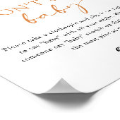 Orange Say Baby Game nicht Poster (Ecke)