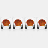 Orange Scallop Muschel Seashell Whiskyglas (Vorderseite)